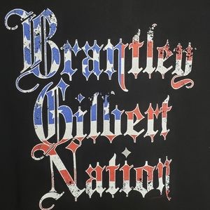 Brantley Gilbert Nation American Flag Design Gothic Print Band T-shirt Cotton
